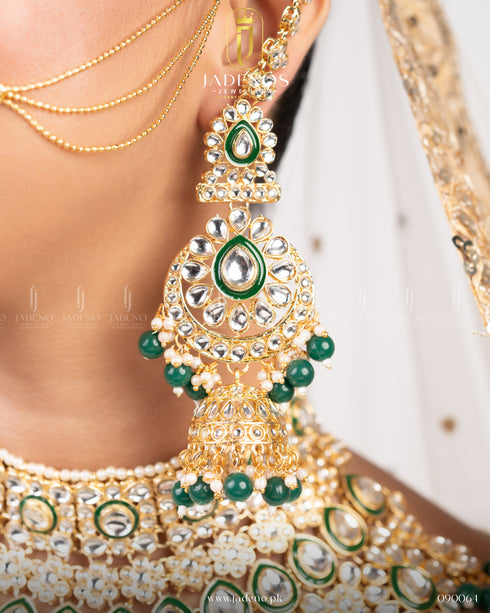 Pure Indian Jadeno Luxe Statement Kundan Bridal Set